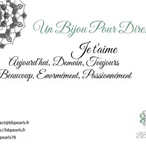 Carte Message "Un Bijou Pour Dire .... Je t'aime" version 2