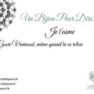 Carte Message "Un Bijou Pour Dire .... Je t'aime" version 3