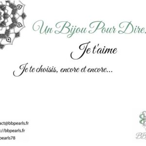 Carte Message "Un Bijou Pour Dire .... Je t'aime" version 5