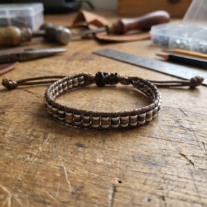 Bracelet Artisanale Homme en Oeil de Tigre et Hématite – Éclat et Protection