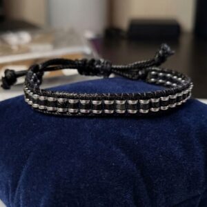 Bracelet Artisanat Homme Onyx et Hématite - Création Faite Main