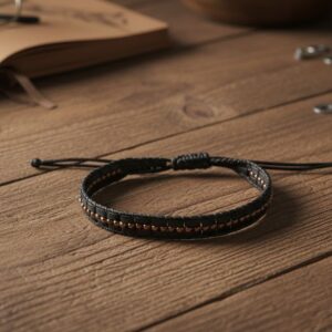 Bracelet Artisanal 'Horizon Perlé" - Tissage de Perles Miyuki tila bronze et petites perles bronze