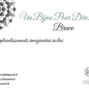 Carte Message "Un Bijou Pour Dire .... Bravo" version 1