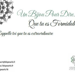 Carte Message "Un Bijou Pour Dire .... Tu es Formidable" version 1