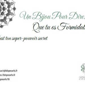 Carte Message "Un Bijou Pour Dire .... Tu es Formidable" version 2