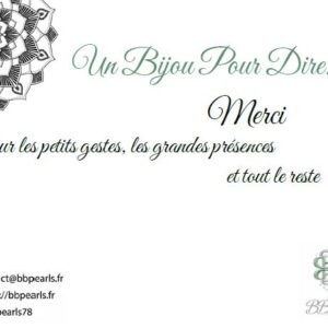 Carte Message "Un Bijou Pour Dire .... Merci" version 3