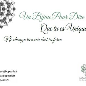 Carte Message "Un Bijou Pour Dire .... Tu es Unique" version 1