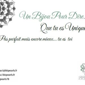 Carte Message "Un Bijou Pour Dire .... Tu es Unique" version 2