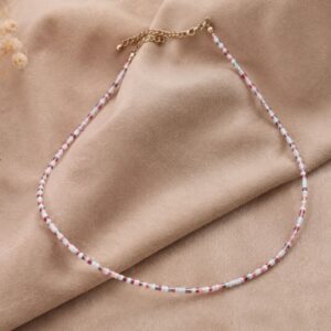 Collier fin en perles Miyuki Delica - Nuances Pastel Féminines